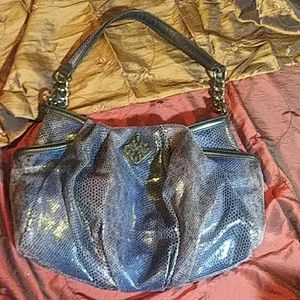 Simply vera purple snakeskin handbag
